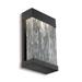 Orren Ellis Frailey Black 1 - Bulb Integrated LED Outdoor Flush Mount Aluminum/Glass/Metal in Black/Gray | 11.5 H x 3.38 D in | Wayfair