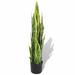 Bay Isle Home™ Artificial Sansevieria Plant w/ Pot Green Wood/Plastic in Brown | 25.6 H x 5.5 W in | Wayfair CC3C6511FCC04EDFA6B815647ADBD223