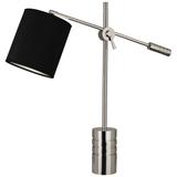 Robert Abbey Campbell Adjustable Height Black and Nickel Modern Desk Lamp