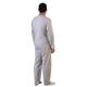 Rekordsan Schlafanzug für Herren, aus frischer Baumwolle, mit 2 Reißverschlüssen, Grau, Größe 3 – 1 Stück