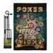 Breeze Decor Poker Night Interests Hobbies Impressions Decorative 2-Sided 19 x 13 in. Flag Set in Black/Brown | 18.5 H x 13 W x 1 D in | Wayfair