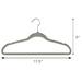 Rebrilliant Eric Home Heavy Duty Felt Metal Non-Slip Hanger for Dress/Shirt/Sweater Velvet/Metal in Gray | 9 H x 17.5 W in | Wayfair