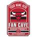 WinCraft Chicago Bulls Personalized 11'' x 17'' Fan Cave Wood Sign