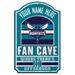 WinCraft Charlotte Hornets Personalized 11'' x 17'' Fan Cave Wood Sign