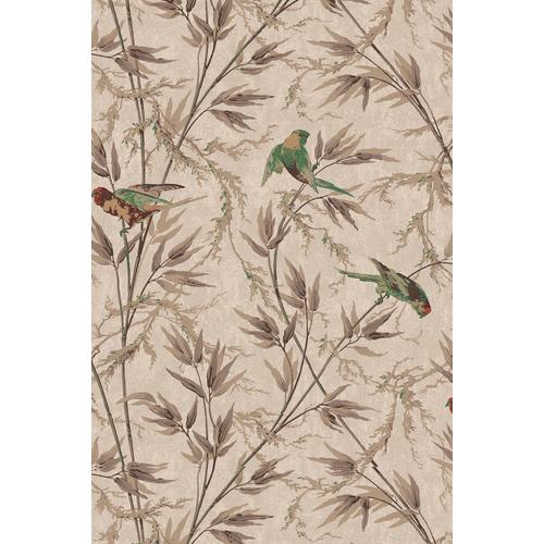 Little Greene 'Great Ormond St - Cappuccino' - Neutral Wallpaper
