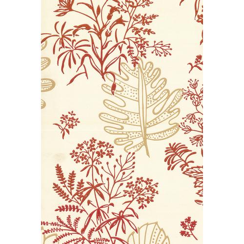 Little Greene 'Norcombe - Jazz' - Red Wallpaper