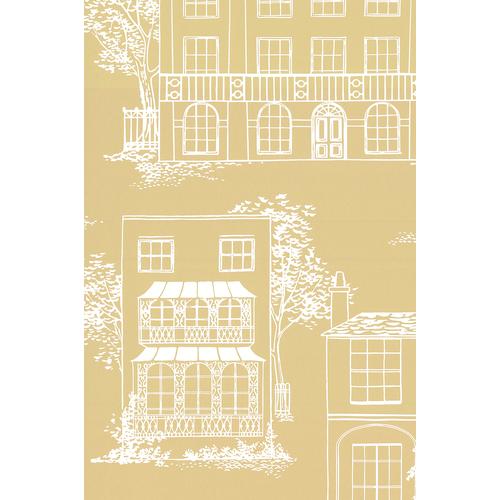 Little Greene 'Hampstead - Yellow Apple' - Yellow Wallpaper