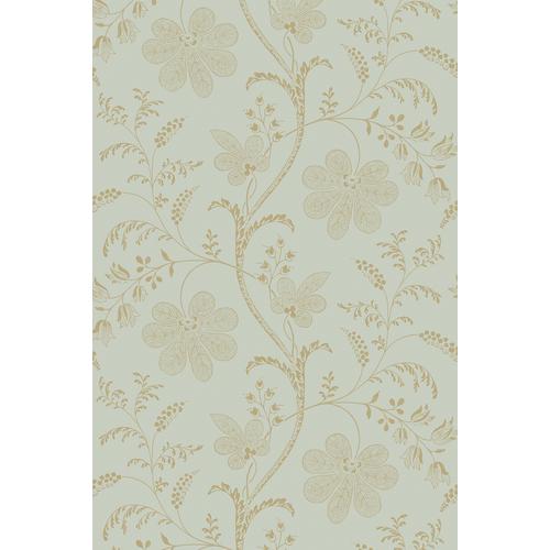 Little Greene 'Bedford Square - Larimar' - Blue Wallpaper