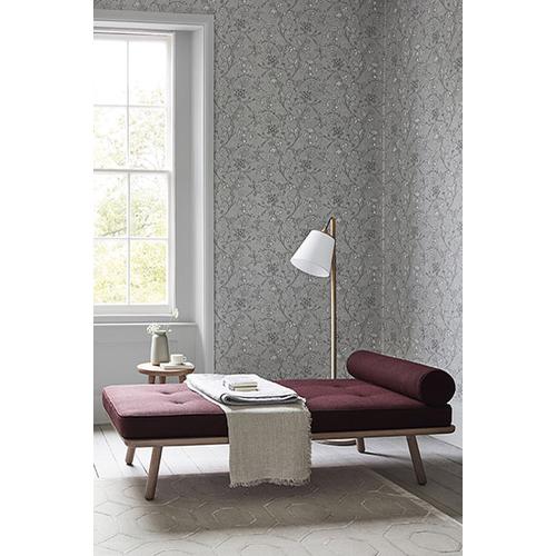 Little Greene 'Wrest Trail - Lead' - Grey Wallpaper