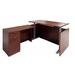 Cherry Adjustable Height Manager's L-Shaped Desk