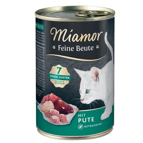 12 x 400g Feine Beute Pute Miamor getreidefreies Katzenfutter nass