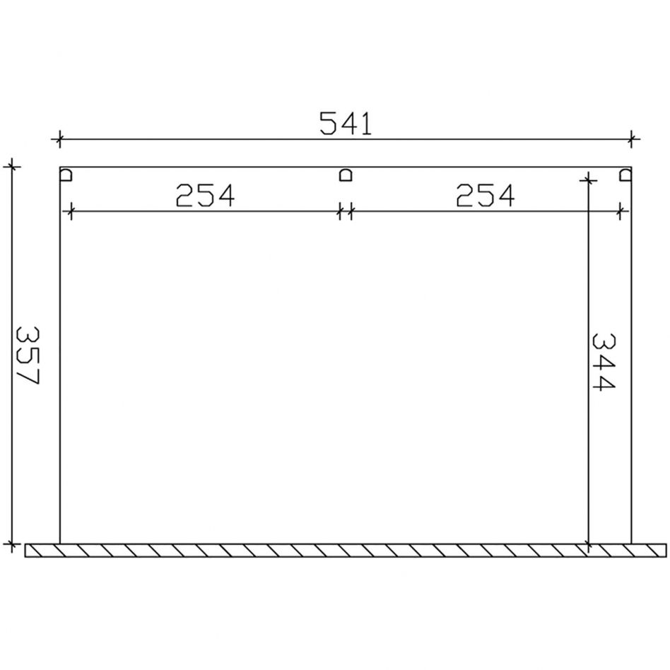 Skan Holz Terrassenüberdachung Monza Terrassendach, 541x357 cm, Weiß Image