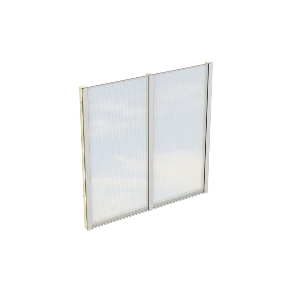 Skan Holz Seitenwand Polycarbonat Freistehend Naturbelassen, 355x200 cm Image