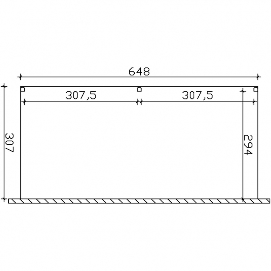 Skan Holz Terrassenüberdachung Monza Terrassendach, 648x307 cm, Weiß Image