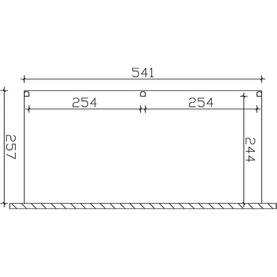 Skan Holz Terrassenüberdachung Monza Terrassendach, 541x257 cm, Weiß Image