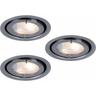 Lot de 3 spots encastrables, ronds, luminaires, spots, lampes, luminaires, luminaires Paulmann