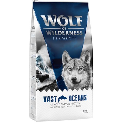 2x12kg Vast Oceans Fisch Monoprotein Wolf of Wilderness Hundefutter trocken getreidefrei