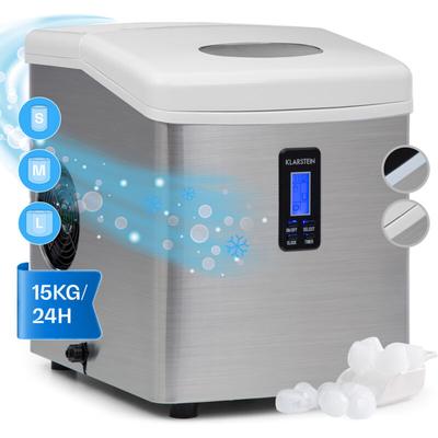 Klarstein - Mr. Silver-Frost Machine à glacons 150W acier 15kg - Blanc