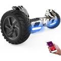 GeekMe Hoverboards,8.5 inch all terrain Hoverboards, Electric Self Balancing Scooter With Powerful Motor LED Lights,APP,Bluetooth speaker, Gift for Children