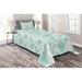 East Urban Home Springtime Romantic Nature Seafoam Microfiber Farmhouse/Country Coverlet/Bedspread Set Microfiber in Green | Wayfair