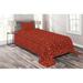 East Urban Home Microfiber Modern & Contemporary Coverlet/Bedspread Set Microfiber in Red/Yellow | Twin Bedspread + 1 Sham | Wayfair