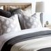 Xander by Thom Filicia Geometric in Quarry Reversible Coverlet Cotton in Gray/White Thom Filicia Home Collection by Eastern Accents | Wayfair