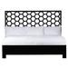 David Francis Furniture Honeycomb Standard Bed Wood/Wicker/Rattan in Gray/Black | 60 H x 80 W x 85 D in | Wayfair B4205BED-K-S129