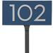 Montague Metal Products Inc. Floating 1-Line Lawn Address Sign Metal in Gray/Brown | 6 H x 12.5 W x 1 D in | Wayfair HMP-043-L-SB-TT