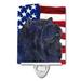 Caroline's Treasures USA American Flag w/ Fox Terrier Ceramic Night Light Ceramic in Red | 6 H x 4 W x 3 D in | Wayfair SS4028CNL