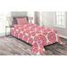 East Urban Home Pink Microfiber Farmhouse/Country Coverlet/Bedspread Set Microfiber in Pink/Yellow | Twin Bedspread + 1 Sham | Wayfair