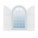 Builders Edge, Standard Four Board Joined w/Archtop, Board-n-Batten Shutters Pair Vinyl | 89 H x 14 W x 1 D in | Wayfair 090140089117