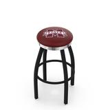 Holland Bar Stool NCAA 36" Swivel Bar Stool Upholstered/Metal in Black/Red/White | 36 H x 19 W x 19 D in | Wayfair L8B2C36MssStU