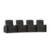 Latitude Run® Home Theater Row Seating (Row of 4) Microfiber/Microsuede in Gray | 43.5 H x 160 W x 44.5 D in | Wayfair