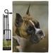 Breeze Decor Boxer Nature Pets Impressions Decorative 2-Sided Polyester 1.5 x 1.1 ft. Flag Set in Black/Gray | 18.5 H x 13 W x 1 D in | Wayfair