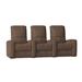 Latitude Run® Blaze XL900 Home Theater Sofa (Row of 3) in Brown | 44 H x 96 W x 40 D in | Wayfair EBC04FB96D7649F991E23AE886865F62