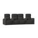 Latitude Run® Home Theater Row Seating (Row of 4) Microfiber/Microsuede in Gray | 43 H x 131.5 W x 43.5 D in | Wayfair