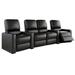 Latitude Run® Inuya Center Home Theater Row Seating (Row of 4) Microfiber/Microsuede in Brown | 42 H x 120 W x 43 D in | Wayfair