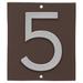 Montague Metal Products Inc. Floating 1-Line Wall Address Plaque Metal in Brown | 4.5 H x 3.38 W x 1 D in | Wayfair HMP-031-W-RB-S