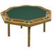 Kestell Furniture 57" Oak Period Poker Table Vinyl | 29.5 H x 57 W x 52 D in | Wayfair O-85-V-Green Vinyl/Fruitwood/Walnut