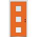 Verona Home Design Spotlight Steel Prehung Front Entry Door Metal in White | 80 H x 36 W x 1.75 D in | Wayfair ZZ351466R