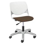 KFI Studios Kool Poly Task Chair Upholstered, Steel in Brown | 35 H x 19.5 W x 18.5 D in | Wayfair TK2300-P08-Fudge