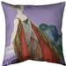 East Urban Home Art Nouveau Beaded Dress Woman Throw Pillow Cover Polyester in Red | 18 H x 18 W x 1.5 D in | Wayfair