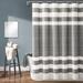 Cape Cod Stripe Yarn Dyed Cotton Shower Curtain Gray Single 72x72 - Lush Decor 16T004593