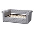 Baxton Studio Mabelle Modern and Contemporary Gray Fabric Upholstered Full Size Daybed - Ashley-Grey-Daybed-Full