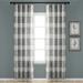 Tucker Stripe Yarn Dyed Cotton Knotted Tassel Window Curtain Panels Gray 40X95 Set - Lush Decor 16T004811