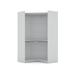 Mulberry Modern Open Corner Closet with 2 Hanging Rods in White - Manhattan Comfort 108GMC1