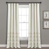 Vintage Stripe Yarn Dyed Cotton Window Curtain Panels Neutral 40X84 Set - Lush Decor 16T004537