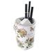 August Grove® Riveria Butterfly Garden Tumbler Ceramic in White | 4.53 H x 3.15 W x 3.15 D in | Wayfair 5DA13890EF1D44408A05F931A30E1982