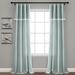 Linen Lace Window Curtain Panels Blue Pair 38X84 Set - Lush Decor 16T004268