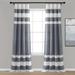 Cape Cod Stripe Yarn Dyed Cotton Window Curtain Panels Navy 40X84 Set - Lush Decor 16T004541